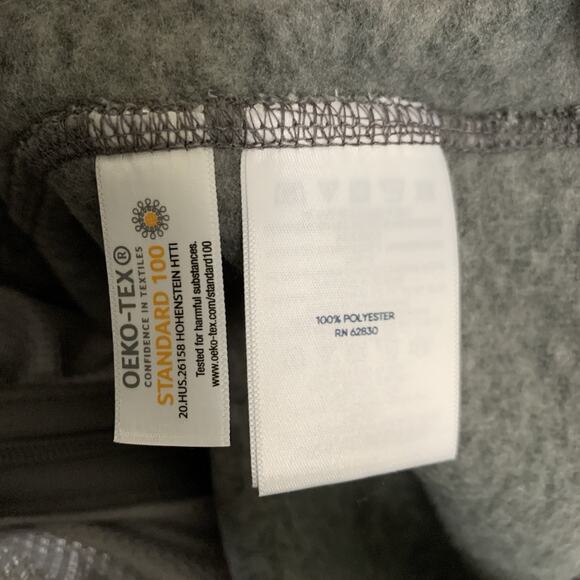 Lands End Full Zip Vest Men Large 42-44 Gray Knit Oeko-Tex Fleece Pockets Hiking - Picture 4 of 5